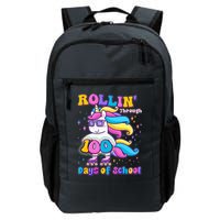 Rollin Through 100 Days Of School Roller Skating Unicorn Daily Commute Backpack