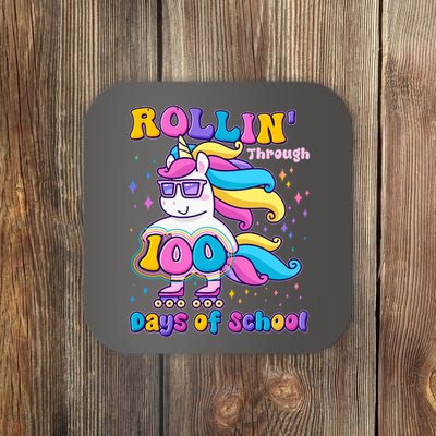 Rollin Through 100 Days Of School Roller Skating Unicorn Coaster
