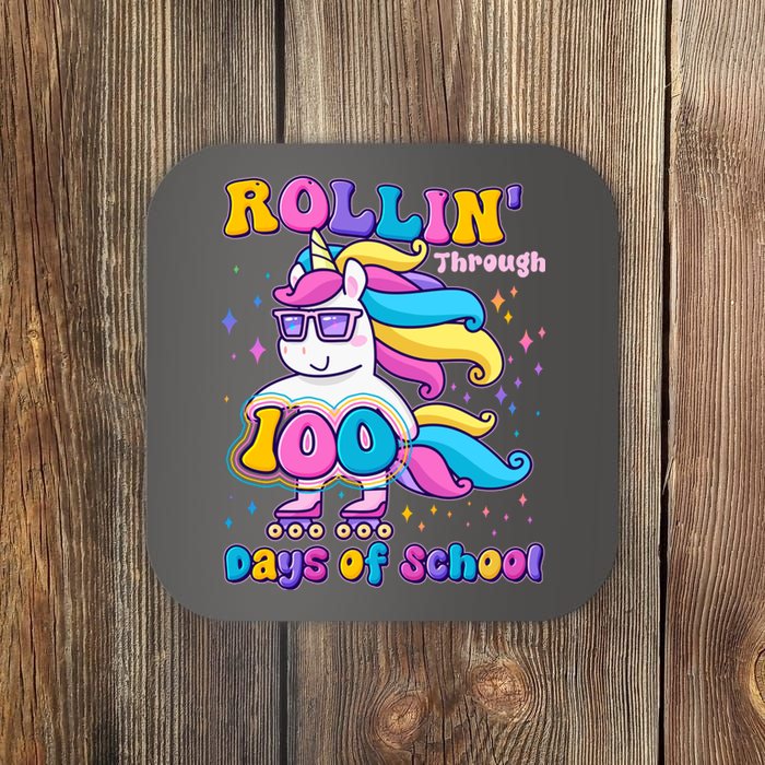 Rollin Through 100 Days Of School Roller Skating Unicorn Coaster