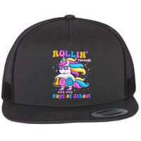 Rollin Through 100 Days Of School Roller Skating Unicorn Flatbill Hat