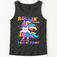 Rollin Through 100 Days Of School Roller Skating Unicorn Tank Top