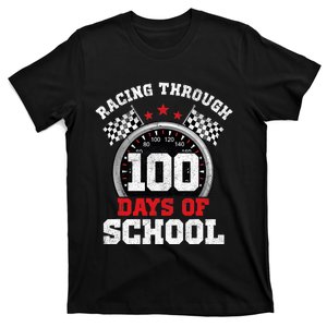 Racing Through 100 Days Of School Fun Design T-Shirt