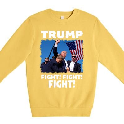 Retro Trump 2024 Fight Premium Crewneck Sweatshirt