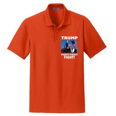 Retro Trump 2024 Fight Dry Zone Grid Polo