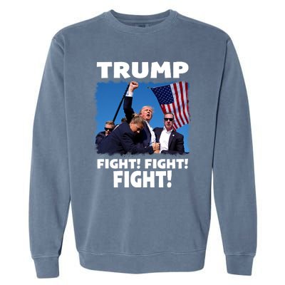 Retro Trump 2024 Fight Garment-Dyed Sweatshirt