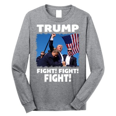 Retro Trump 2024 Fight Long Sleeve Shirt