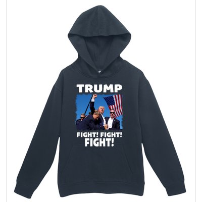 Retro Trump 2024 Fight Urban Pullover Hoodie