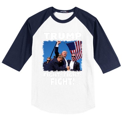 Retro Trump 2024 Fight Baseball Sleeve Shirt