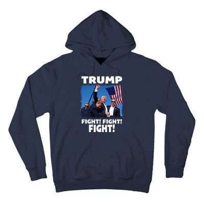 Retro Trump 2024 Fight Tall Hoodie