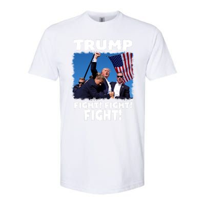 Retro Trump 2024 Fight Softstyle CVC T-Shirt