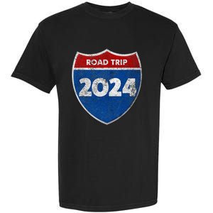 Road Trip 2024 Sign Matching Family Group Garment-Dyed Heavyweight T-Shirt