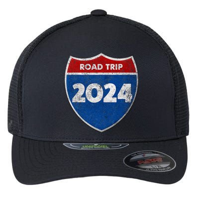 Road Trip 2024 Sign Matching Family Group Flexfit Unipanel Trucker Cap