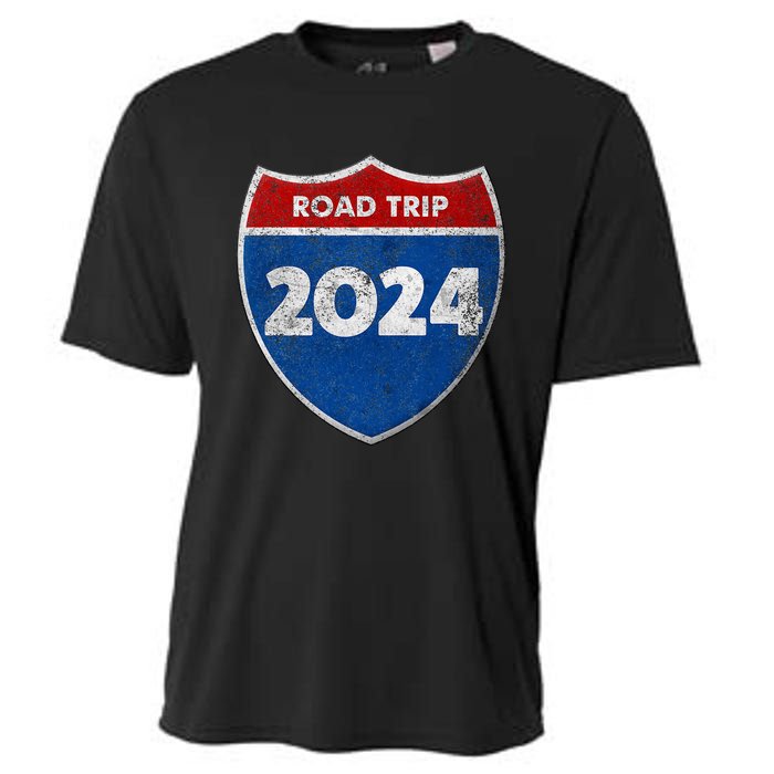 Road Trip 2024 Sign Matching Family Group Cooling Performance Crew T-Shirt