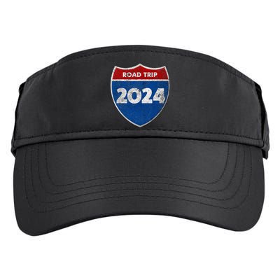 Road Trip 2024 Sign Matching Family Group Adult Drive Performance Visor