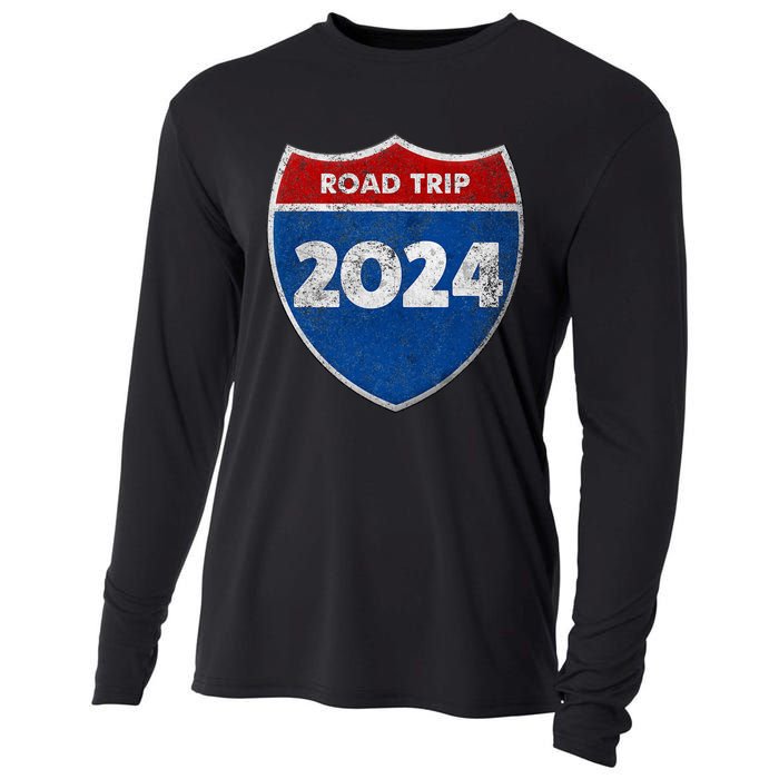 Road Trip 2024 Sign Matching Family Group Cooling Performance Long Sleeve Crew