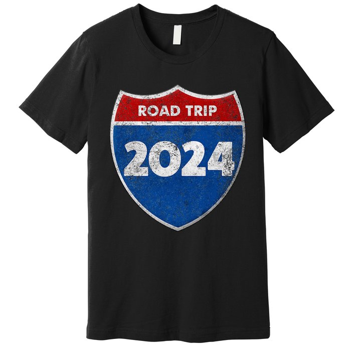 Road Trip 2024 Sign Matching Family Group Premium T-Shirt