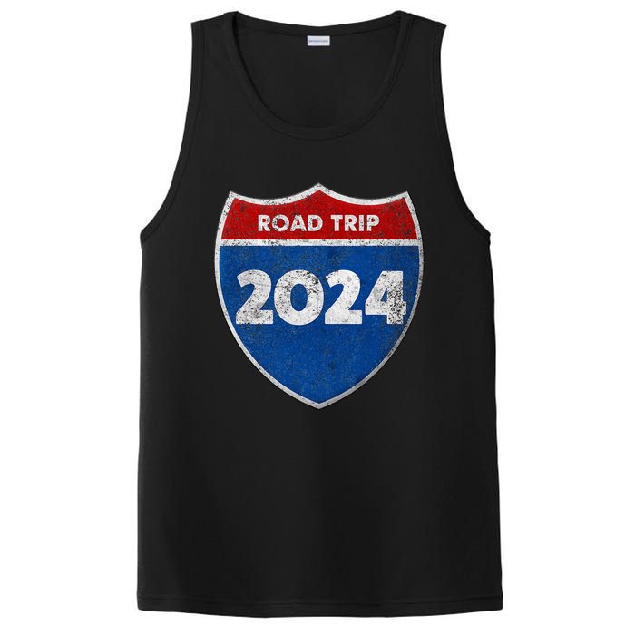 Road Trip 2024 Sign Matching Family Group PosiCharge Competitor Tank