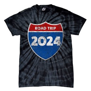 Road Trip 2024 Sign Matching Family Group Tie-Dye T-Shirt