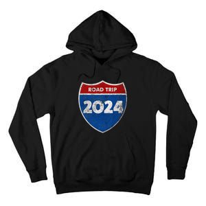 Road Trip 2024 Sign Matching Family Group Tall Hoodie