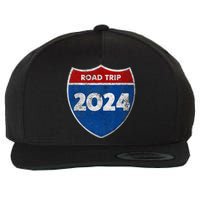 Road Trip 2024 Sign Matching Family Group Wool Snapback Cap