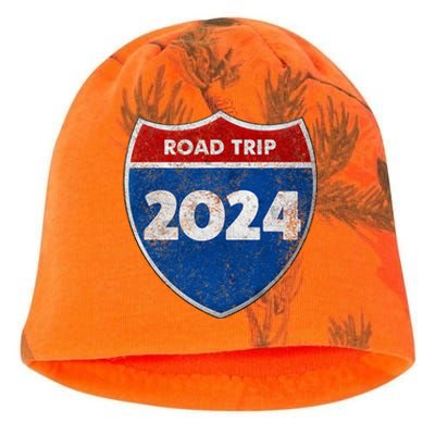 Road Trip 2024 Sign Matching Family Group Kati - Camo Knit Beanie