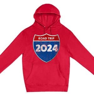 Road Trip 2024 Sign Matching Family Group Premium Pullover Hoodie