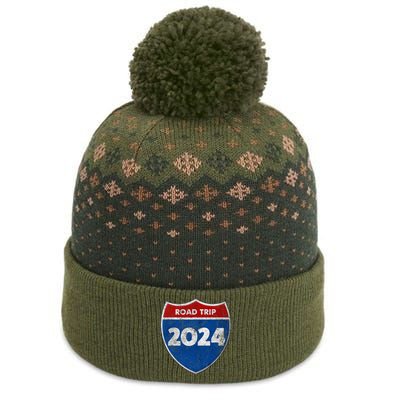 Road Trip 2024 Sign Matching Family Group The Baniff Cuffed Pom Beanie