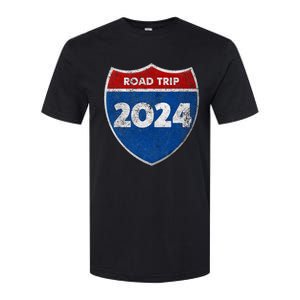 Road Trip 2024 Sign Matching Family Group Softstyle CVC T-Shirt