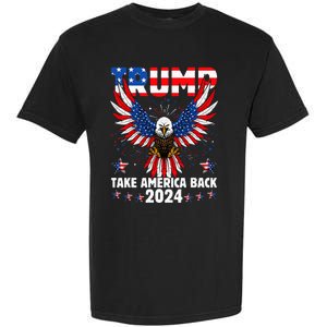 Retro Trump 2024 Take America Back American Flag Trump 2024 Garment-Dyed Heavyweight T-Shirt