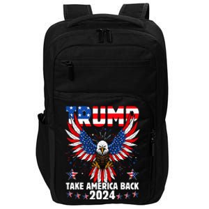 Retro Trump 2024 Take America Back American Flag Trump 2024 Impact Tech Backpack