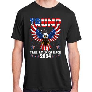 Retro Trump 2024 Take America Back American Flag Trump 2024 Adult ChromaSoft Performance T-Shirt