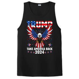 Retro Trump 2024 Take America Back American Flag Trump 2024 PosiCharge Competitor Tank