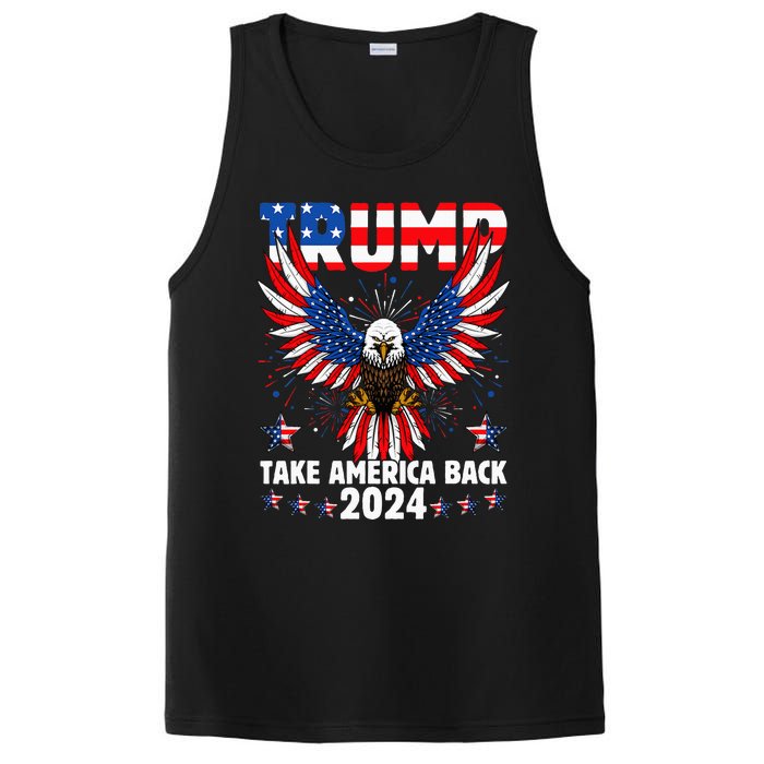 Retro Trump 2024 Take America Back American Flag Trump 2024 PosiCharge Competitor Tank