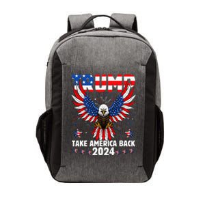 Retro Trump 2024 Take America Back American Flag Trump 2024 Vector Backpack