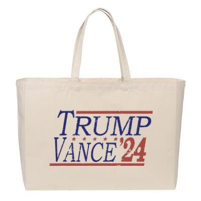 Retro Trump 2024 Election For Republicans Trump Vance 2024 Cotton Canvas Jumbo Tote