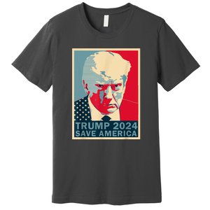 Retro Trump 2024 Save America Funny Trump Mug Shot Gift Premium T-Shirt