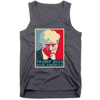 Retro Trump 2024 Save America Funny Trump Mug Shot Gift Tank Top