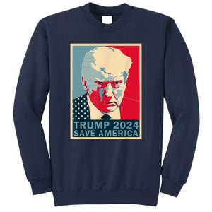 Retro Trump 2024 Save America Funny Trump Mug Shot Gift Sweatshirt