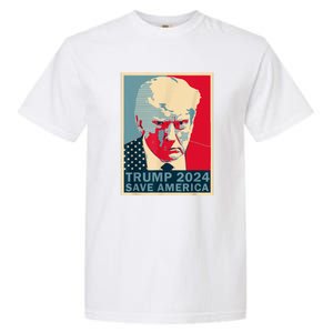 Retro Trump 2024 Save America Funny Trump Mug Shot Gift Garment-Dyed Heavyweight T-Shirt