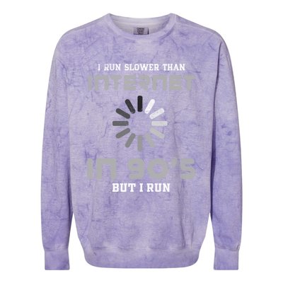 Running The 26 2 Miles And Be A Finisher For Half Marathon Cool Gift Colorblast Crewneck Sweatshirt