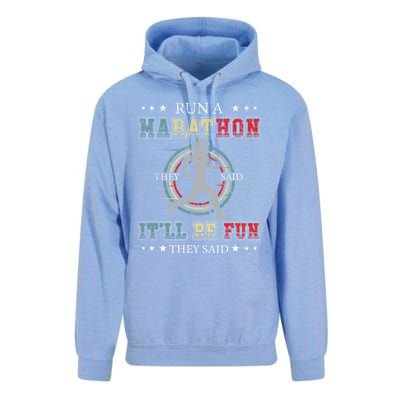 Running The 26 2 Miles And Be A Finisher For Run A Marathon Cool Gift Unisex Surf Hoodie