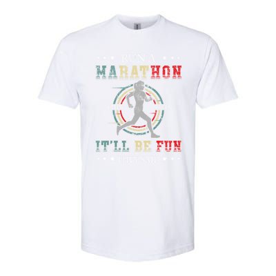 Running The 26 2 Miles And Be A Finisher For Run A Marathon Cool Gift Softstyle CVC T-Shirt