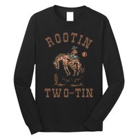 Rootin Twotin 2nd Birthday 2 Year Old Western Cow Bday Long Sleeve Shirt