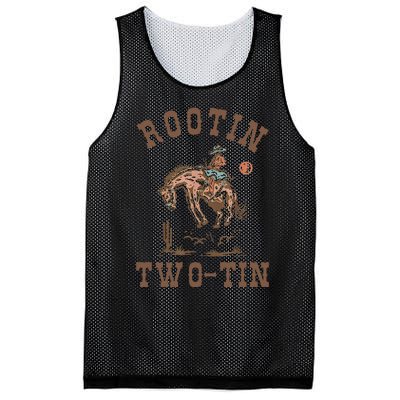 Rootin Twotin 2nd Birthday 2 Year Old Western Cow Bday Mesh Reversible Basketball Jersey Tank