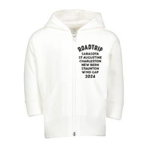 Road Trip 2024 Sarasota To Wind Gap East Coast Scenic Drive Toddler Zip Fleece Hoodie