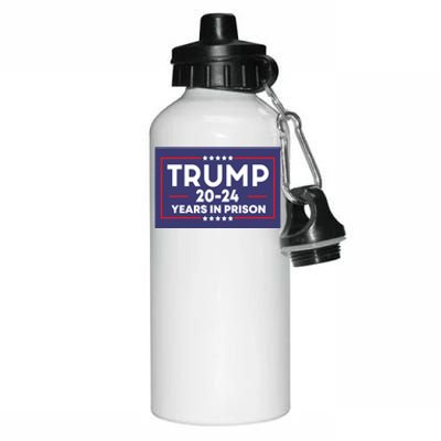 Retro Trump 2024 Years In Prison Funny Antitrump Aluminum Water Bottle