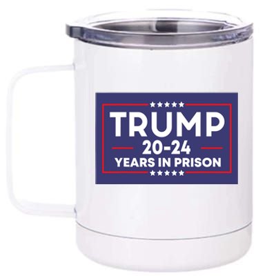 Retro Trump 2024 Years In Prison Funny Antitrump 12 oz Stainless Steel Tumbler Cup