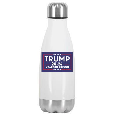 Retro Trump 2024 Years In Prison Funny Antitrump Stainless Steel Insulated Water Bottle