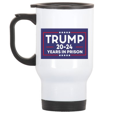 Retro Trump 2024 Years In Prison Funny Antitrump Stainless Steel Travel Mug