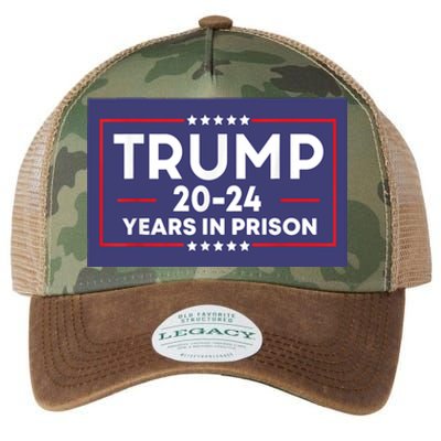 Retro Trump 2024 Years In Prison Funny AntiTrump Legacy Tie Dye Trucker Hat